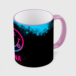 Кружка 3D Nirvana - neon gradient, цвет: 3D-розовый кант