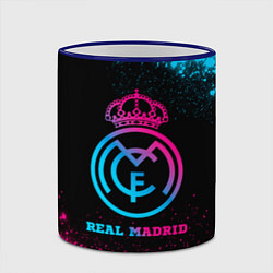 Кружка 3D Real Madrid - neon gradient, цвет: 3D-синий кант — фото 2