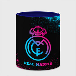 Кружка 3D Real Madrid - neon gradient, цвет: 3D-белый + синий — фото 2