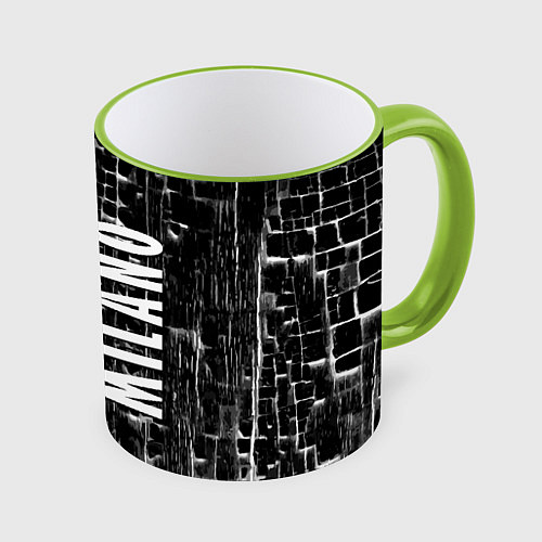 Кружка цветная Milano - autumn - winter 2025 / 3D-Светло-зеленый кант – фото 1