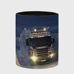 Кружка 3D Для фуры Scania нет преград, цвет: 3D-белый + черный — фото 2