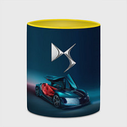 Кружка 3D Citroen DS Spirit Concept, цвет: 3D-белый + желтый — фото 2