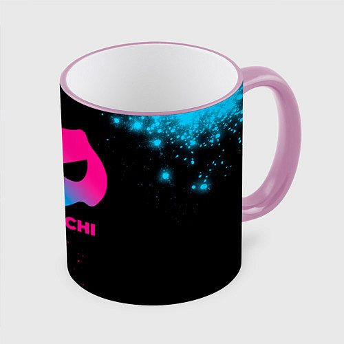 Кружка цветная DanMachi - neon gradient / 3D-Розовый кант – фото 1