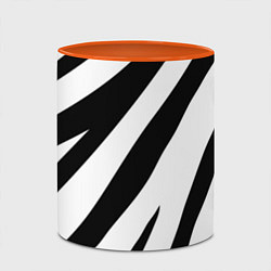 Кружка 3D Камуфляж зебры, цвет: 3D-белый + оранжевый — фото 2