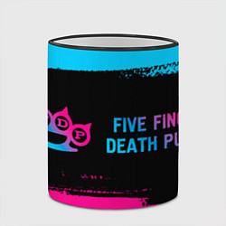 Кружка 3D Five Finger Death Punch - neon gradient: надпись и, цвет: 3D-черный кант — фото 2