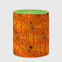 Кружка 3D Паучье логово, цвет: 3D-белый + светло-зеленый — фото 2