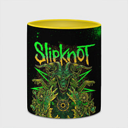 Кружка 3D Slipknot green satan, цвет: 3D-белый + желтый — фото 2