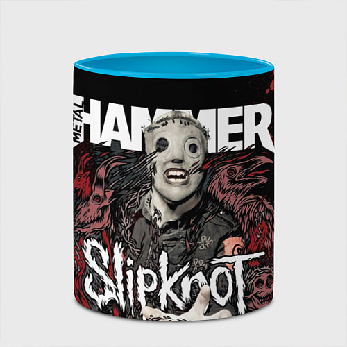 Кружка цветная Slipknot Hammer / 3D-Белый + небесно-голубой – фото 2