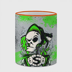 Кружка 3D Slipknot скелет green, цвет: 3D-оранжевый кант — фото 2