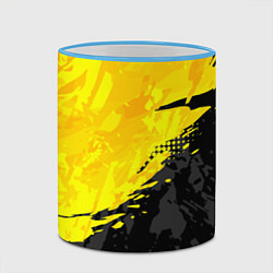 Кружка 3D Black and yellow, цвет: 3D-небесно-голубой кант — фото 2