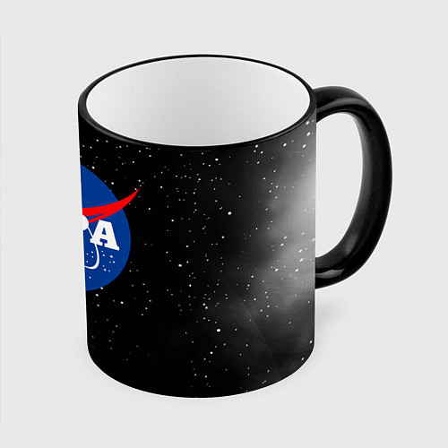 Кружка цветная Лера Наса космос / 3D-Черный кант – фото 1