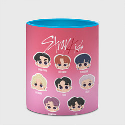 Кружка 3D Chibi Stray Kids, цвет: 3D-белый + небесно-голубой — фото 2