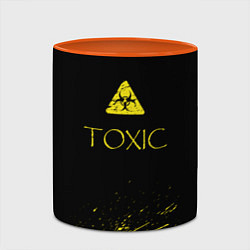 Кружка 3D TOXIC - Биологическая опасность, цвет: 3D-белый + оранжевый — фото 2
