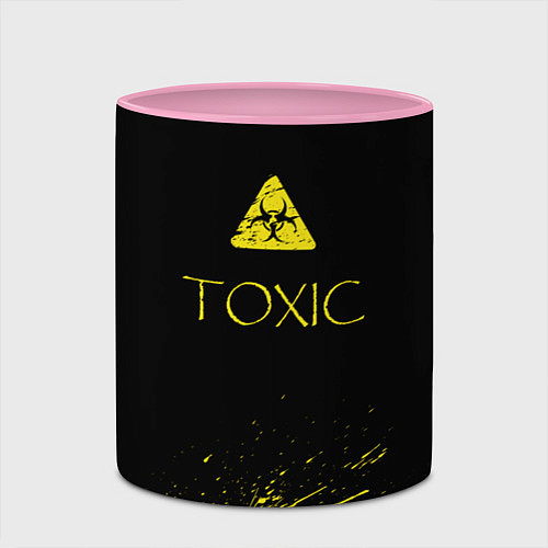 Кружка цветная TOXIC - Биологическая опасность / 3D-Белый + розовый – фото 2