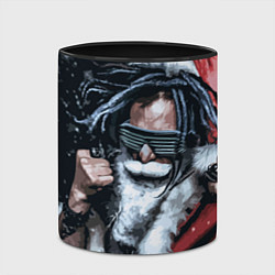 Кружка 3D Cool Santa Rastaman, цвет: 3D-белый + черный — фото 2