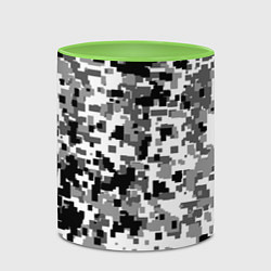 Кружка 3D Городской пиксель камуфляж, цвет: 3D-белый + светло-зеленый — фото 2