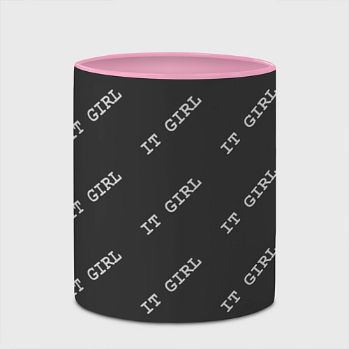 Кружка цветная Программисты - IT GIRL / 3D-Белый + розовый – фото 2
