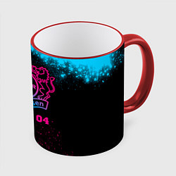 Кружка 3D Bayer 04 - neon gradient, цвет: 3D-красный кант