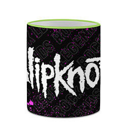 Кружка 3D Slipknot rock legends: надпись и символ, цвет: 3D-светло-зеленый кант — фото 2