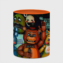 Кружка 3D Five Nights at Frеddys, цвет: 3D-белый + оранжевый — фото 2