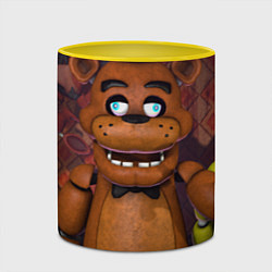 Кружка 3D Five Nights аt Frеddys, цвет: 3D-белый + желтый — фото 2