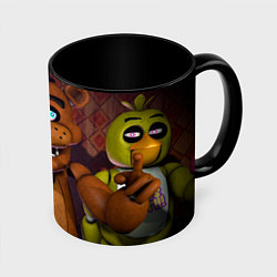 Кружка 3D Five Nights аt Frеddys, цвет: 3D-белый + черный