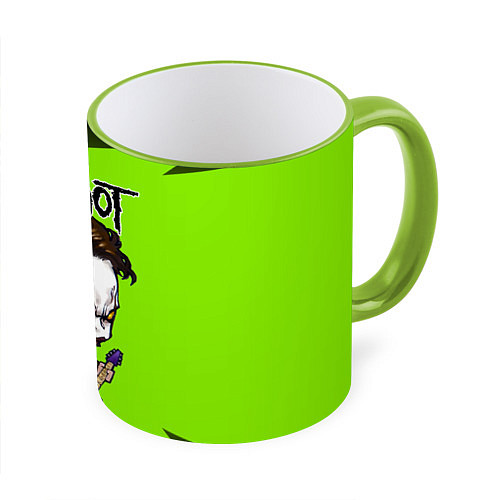 Кружка цветная Slipknot green / 3D-Светло-зеленый кант – фото 1