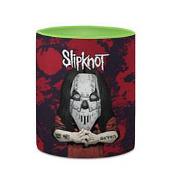Кружка 3D Slipknot dark red, цвет: 3D-белый + светло-зеленый — фото 2