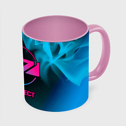 Кружка 3D Mass Effect - neon gradient, цвет: 3D-белый + розовый