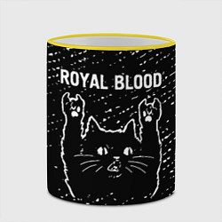 Кружка 3D Группа Royal Blood и рок кот, цвет: 3D-желтый кант — фото 2