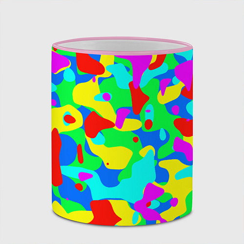 Кружка цветная Форма маляра - кляксы / 3D-Розовый кант – фото 2