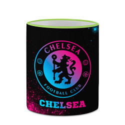 Кружка 3D Chelsea - neon gradient, цвет: 3D-светло-зеленый кант — фото 2
