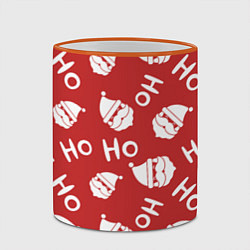 Кружка 3D Дед Мороз - Ho Ho, цвет: 3D-оранжевый кант — фото 2