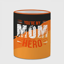 Кружка 3D Mom hero, цвет: 3D-оранжевый кант — фото 2