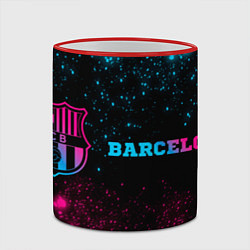 Кружка 3D Barcelona - neon gradient: надпись и символ, цвет: 3D-красный кант — фото 2