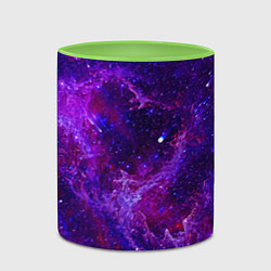Кружка 3D Неоновый космос и звезды, цвет: 3D-белый + светло-зеленый — фото 2