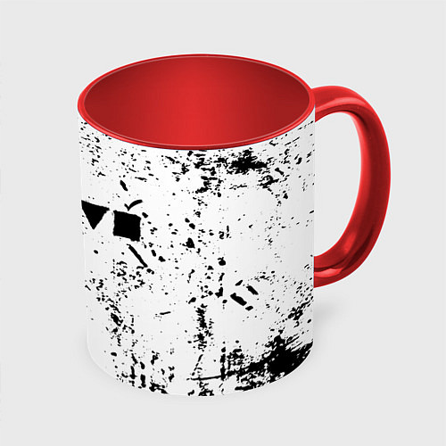 Кружка цветная Безразличие / 3D-Белый + красный – фото 1