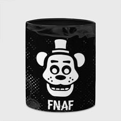 Кружка 3D FNAF glitch на темном фоне, цвет: 3D-белый + черный — фото 2