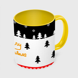 Кружка цветная Merry christmas - Санта Клаус