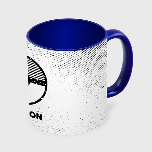 Кружка цветная Pokemon с потертостями на светлом фоне / 3D-Белый + синий – фото 1
