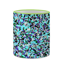 Кружка 3D Абстрактные разноцветные пятна, цвет: 3D-светло-зеленый кант — фото 2