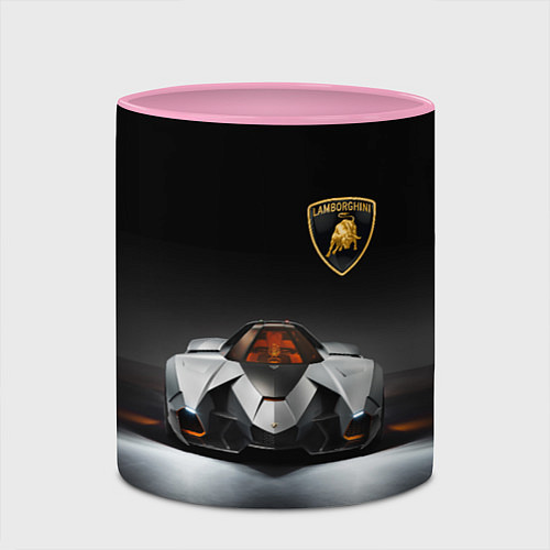 Кружка цветная Lamborghini Egoista - Italy / 3D-Белый + розовый – фото 2