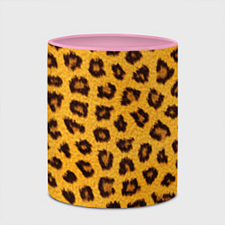 Кружка 3D Текстура леопарда, цвет: 3D-белый + розовый — фото 2