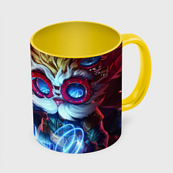 Кружка 3D Heimerdinger, цвет: 3D-белый + желтый