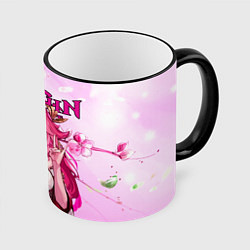 Кружка цветная Яэ Мико Геншин импакт