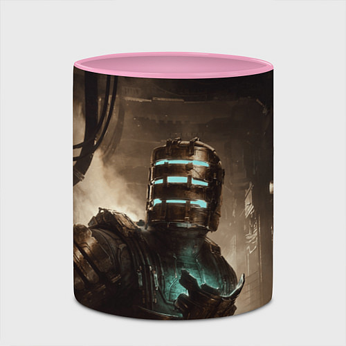 Кружка цветная Айзек Кларк Dead space remake / 3D-Белый + розовый – фото 2
