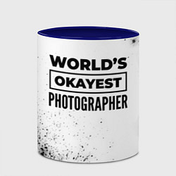 Кружка 3D Worlds okayest photographer - white, цвет: 3D-белый + синий — фото 2