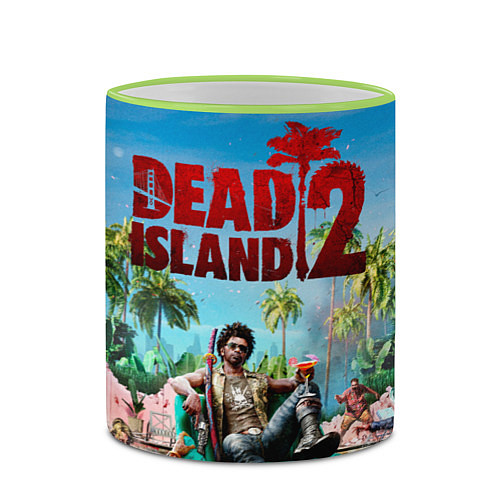Кружка цветная Dead island two / 3D-Светло-зеленый кант – фото 2