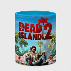 Кружка 3D Dead island two, цвет: 3D-белый + небесно-голубой — фото 2