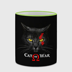 Кружка 3D Cat of war collab, цвет: 3D-светло-зеленый кант — фото 2